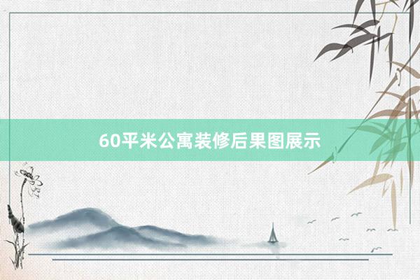 60平米公寓装修后果图展示